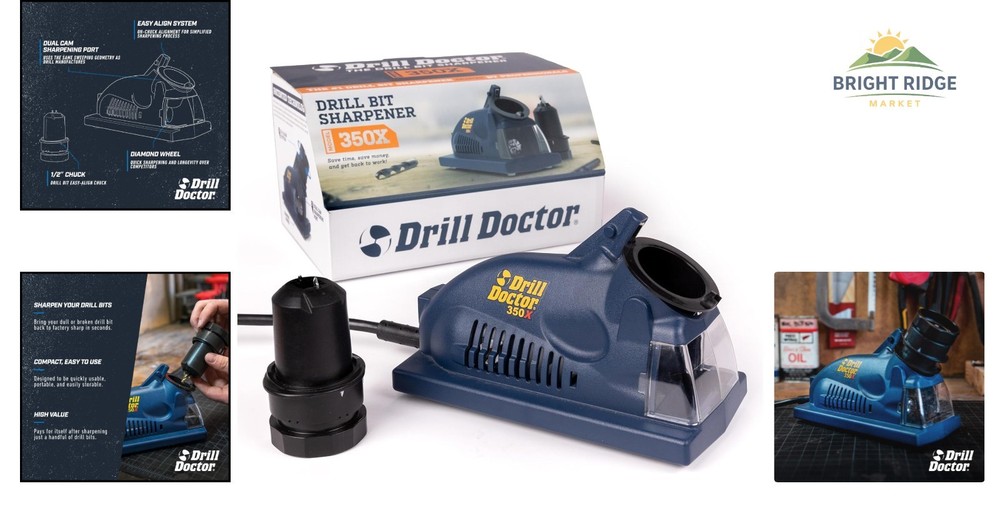 Durable Electric Drill Bit Sharpener for Standard Sizes - Compact & Efficient