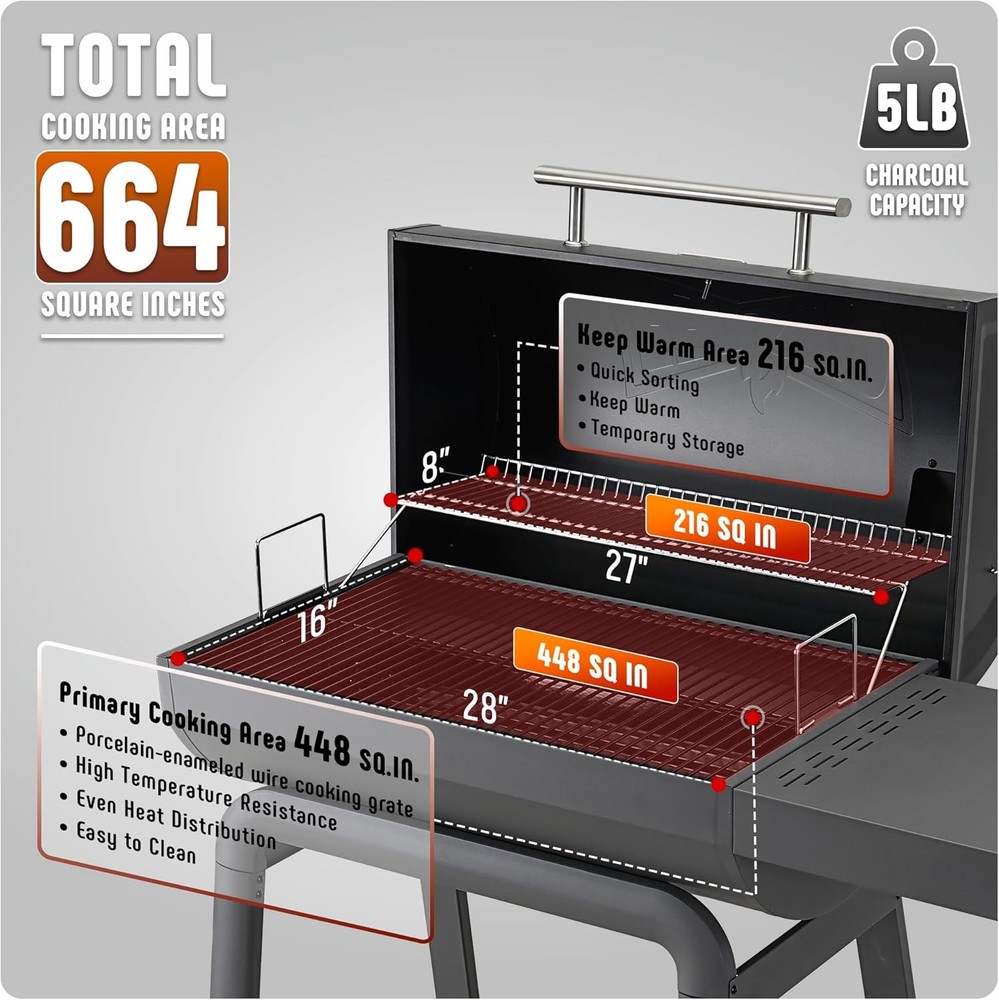 Outdoor BBQ Grill Charcoal