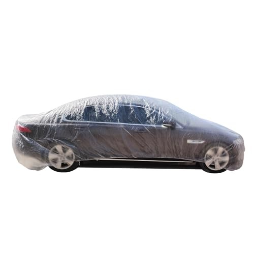 Clear Plastic Disposable Car Protective Cover, Temporary Universal Rain Dust