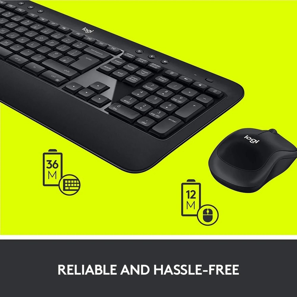 Logitech MK540 Combo 2 Advanced Wireless Keyboard & M220 Mouse USB Nano Receiver