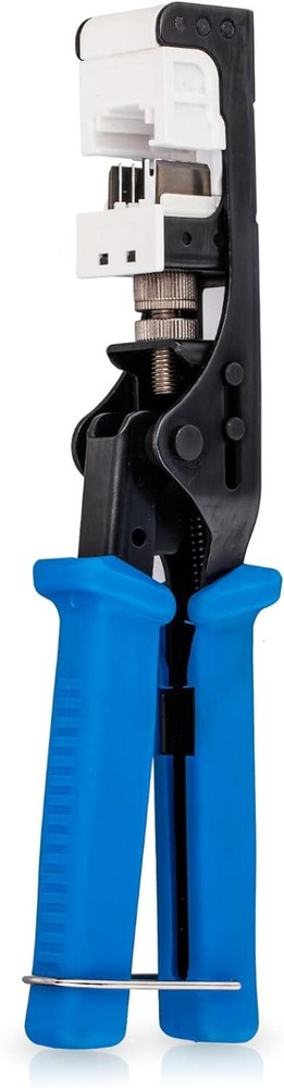Punch Down Tool with Cat5e RJ45 Keystone Jack White 45-Degree Network Set Kit
