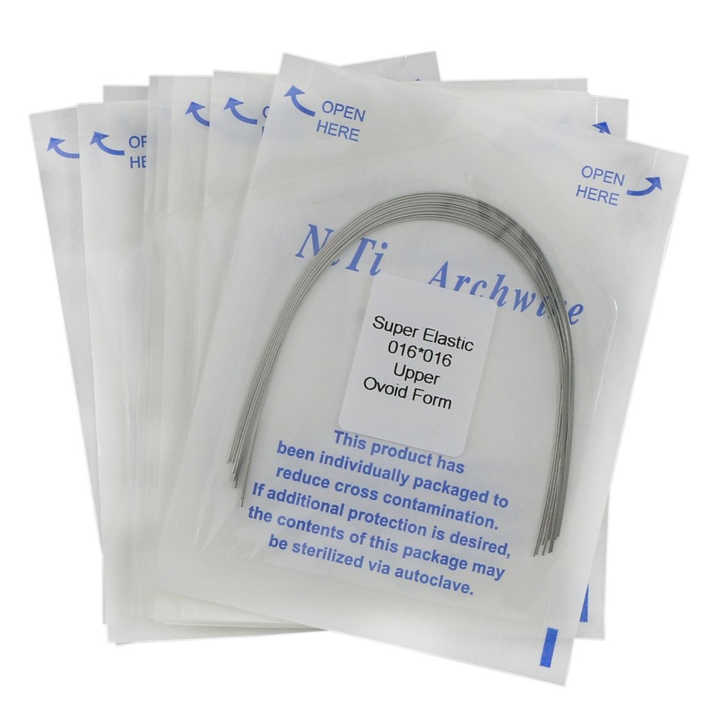 100Pcs Dental Orthodontic Rectangular Arch Wire Niti Super Elastic Ovoid Form
