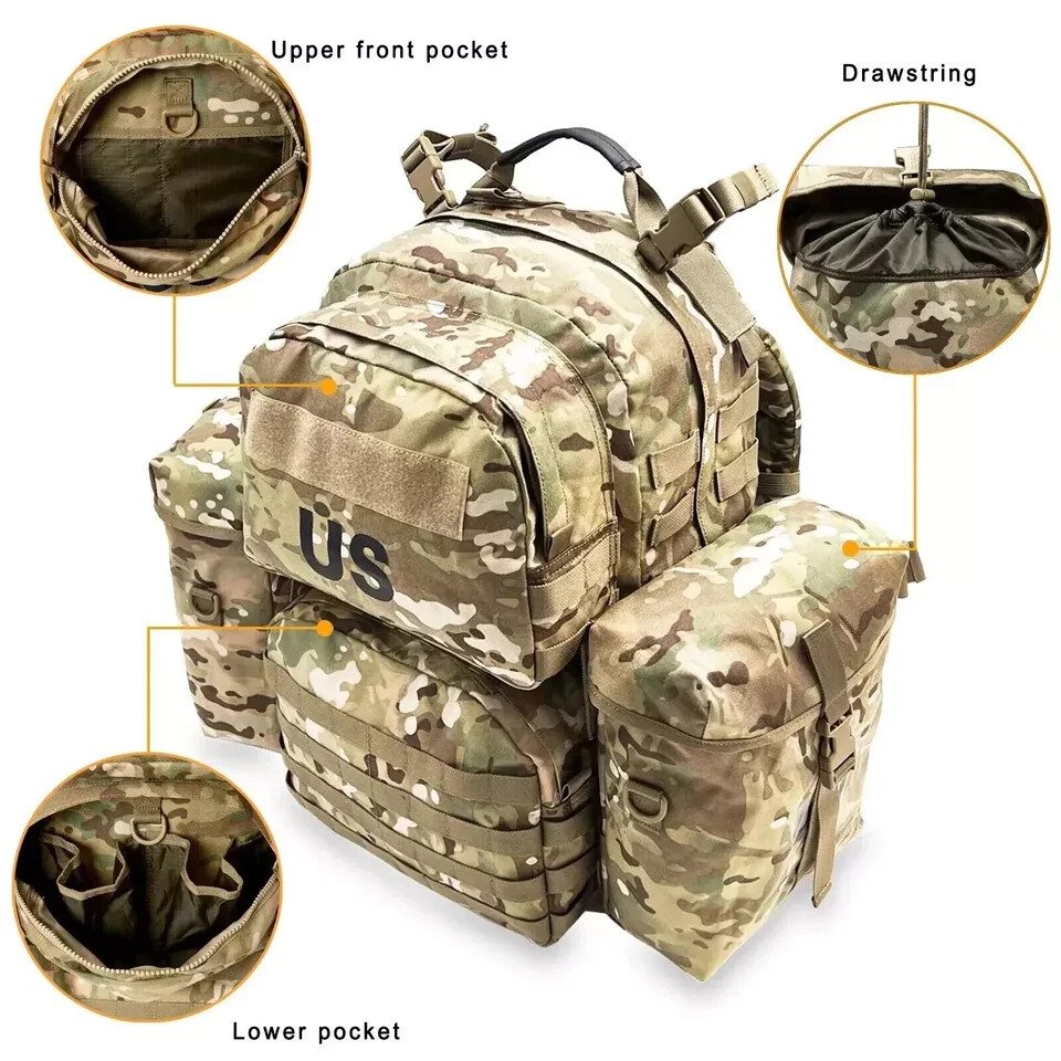 MT Military MOLLE II Medium Rucksack ABS Frame Detachable Side Pouches