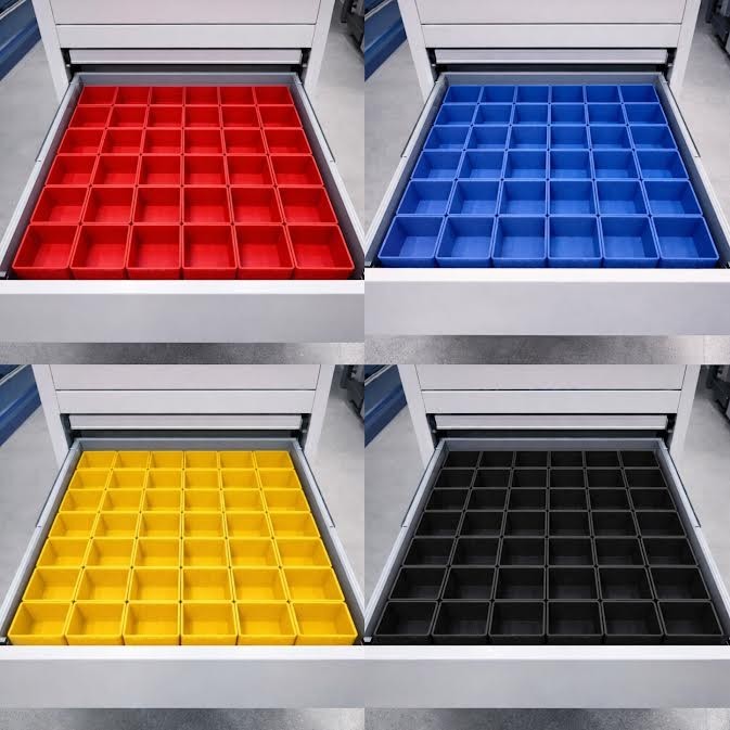 18pc 4x8" Drawer Organizer Bins Modular Storage Hardware Craft Toolbox