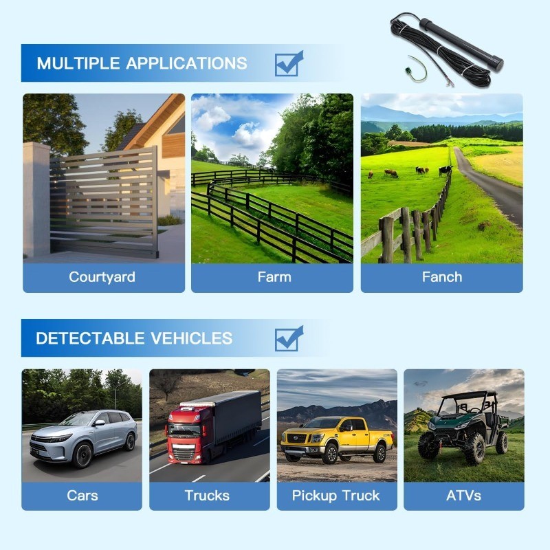 Universal Driveway Vehicle Sensor for Automatic Gate Opener Vehicle Sensor Kit