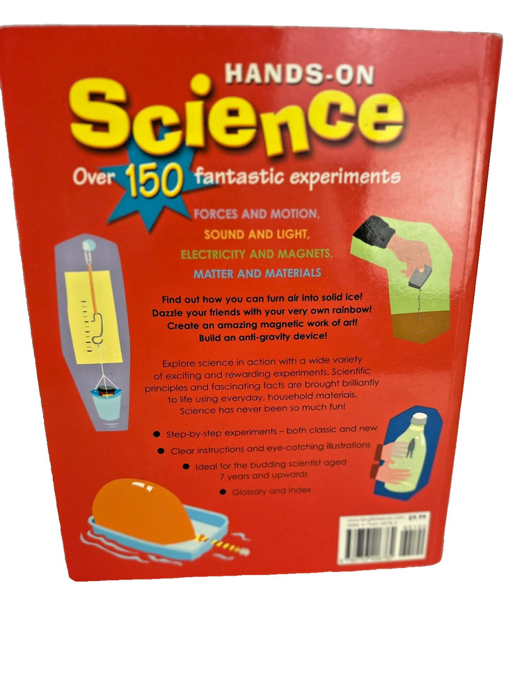 Hands-On Science 150 Experiments Kids STEM Learning Book Illustrated Fun Project