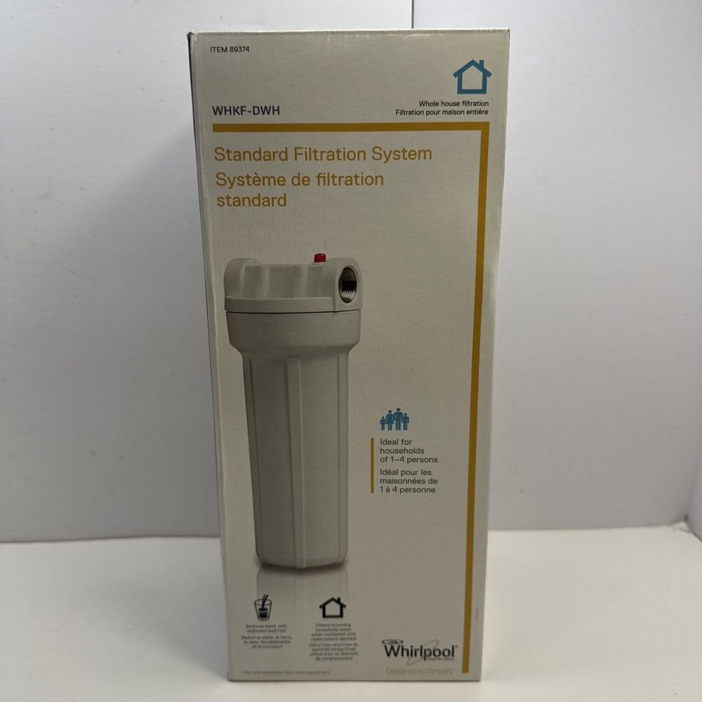 Whirlpool Standard Water Filtration System Model WHKF-DWH Item 89374 NEW