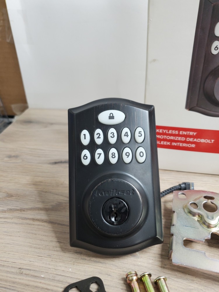 KWIKSET SMARTCODE 913 TOUCHPAD ELECTRONIC DEADBOLT / IRON BLACK FINISH