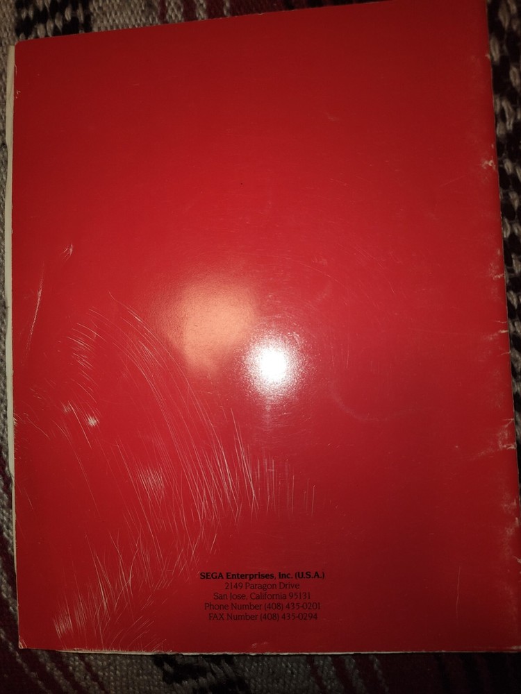 Shinobi Manual Arcade Sega