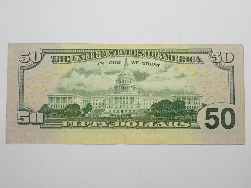 Miscut Error Banknote Series 2004 $50 Federal Reserve Note