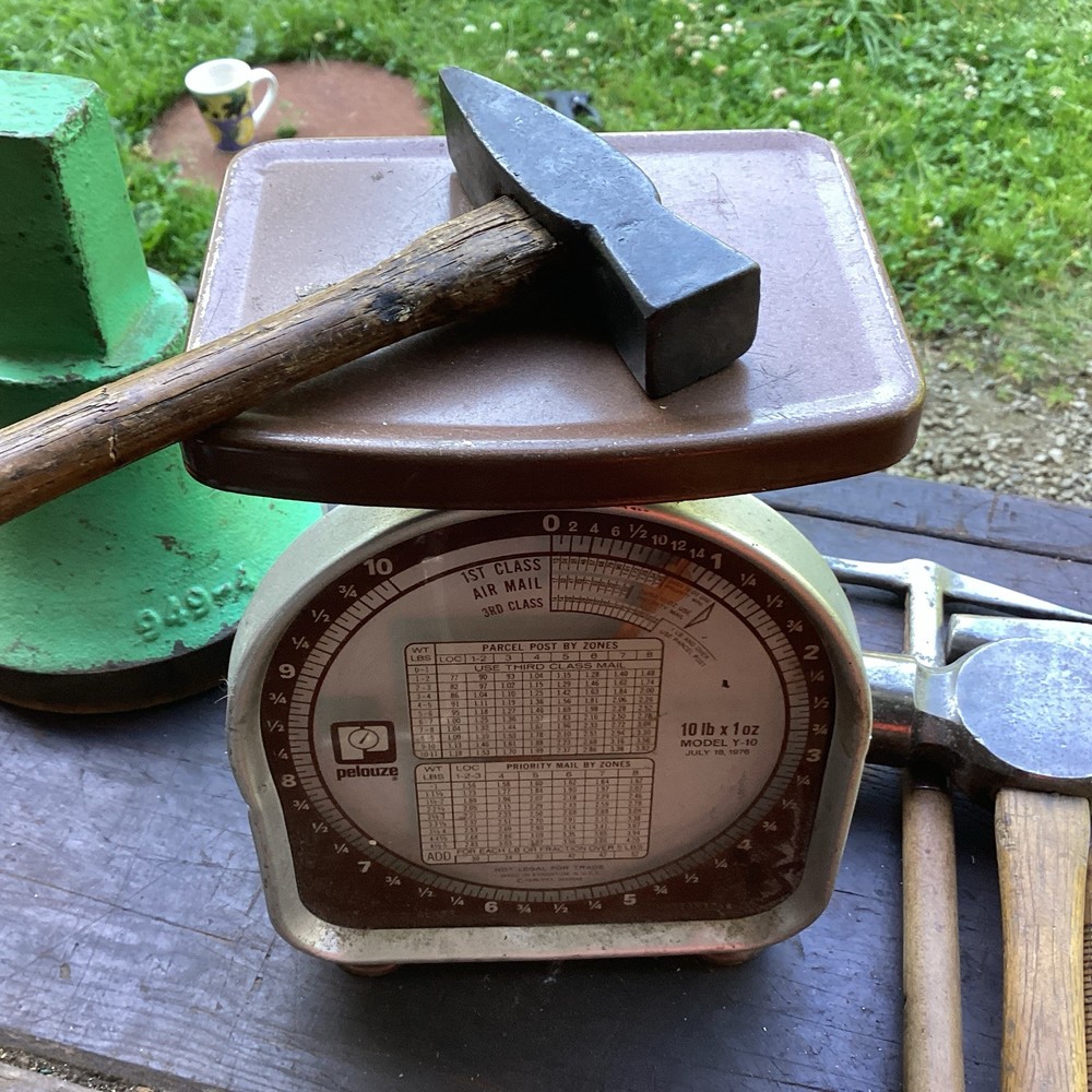 Group of three blacksmith forging & finishng hammers