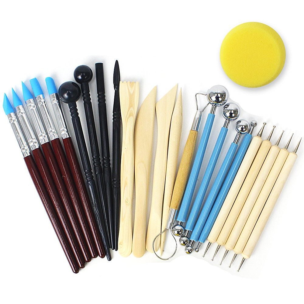 RUBFAC Polymer Clay Tools, Tools Kit, 24pcs Sculpting Set...