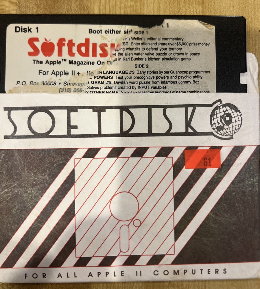 Softdisk Monthly Software Collection For Apple II Issues 92 And 64 4 Disks