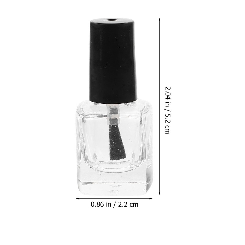 5 Pcs/pack Transparent Square Bottle Bulk Empty Polished Clear Containers