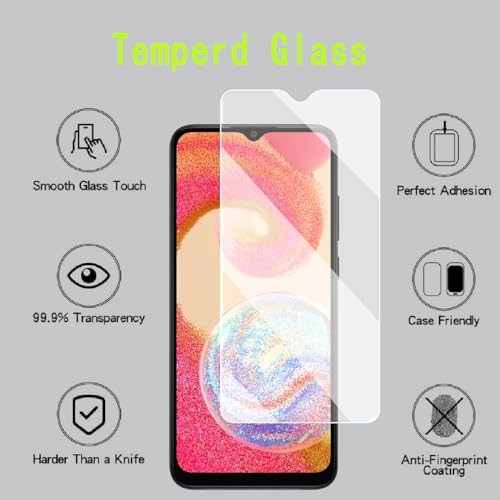 [4 Pack] Screen Protector Samsung Galaxy A04e,Scratch Resistant,Easy