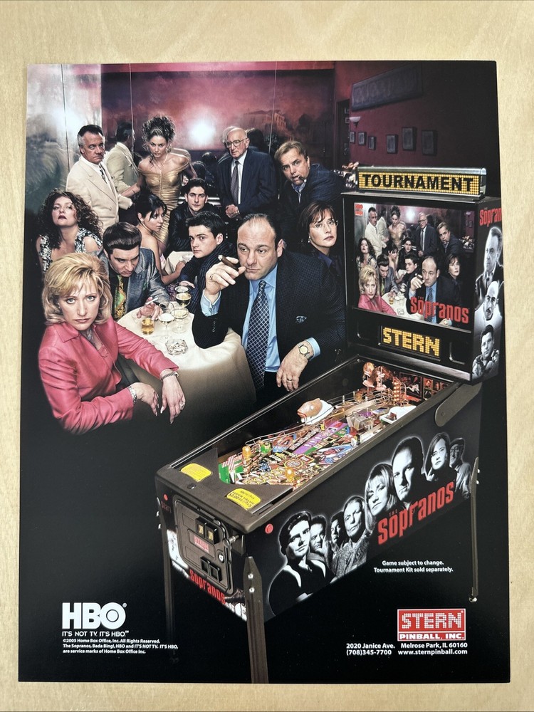 Stern Sopranos Pinball Flyer