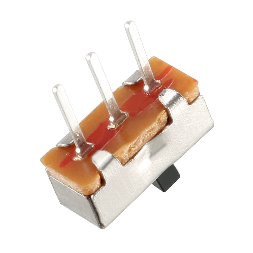 100pcs 3mm Vertical Slide Switch SPDT 1P2T 3 PCB Panel Hitch Pins