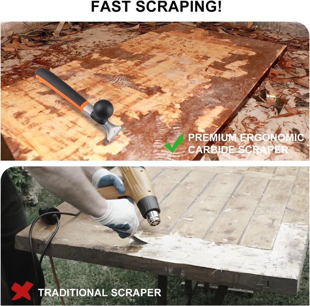 Ergonomic 2-1/2” Tungsten Carbide Scraper - Versatile Tool for Efficient Removal