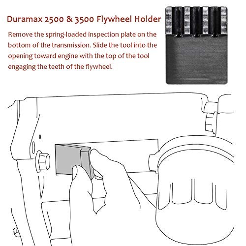 Flywheel Locking Tool with 36mm 3/4’’ Socket for 6.6L Duramax
