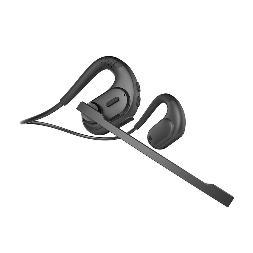 Open Ear Bone Conduction Bluetooth 5.3 Wireless Headphones With Detachable Mic