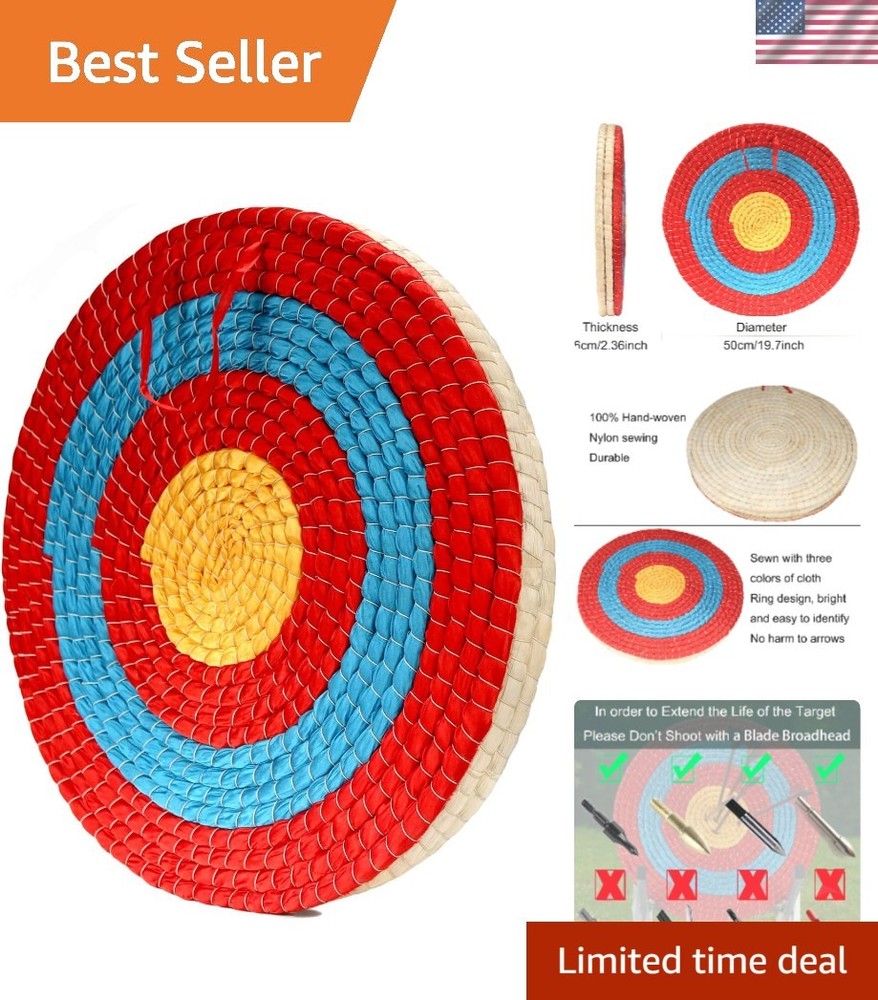Versatile 19.7" Straw Archery Target - Eco-Friendly, Reusable, Three Layers