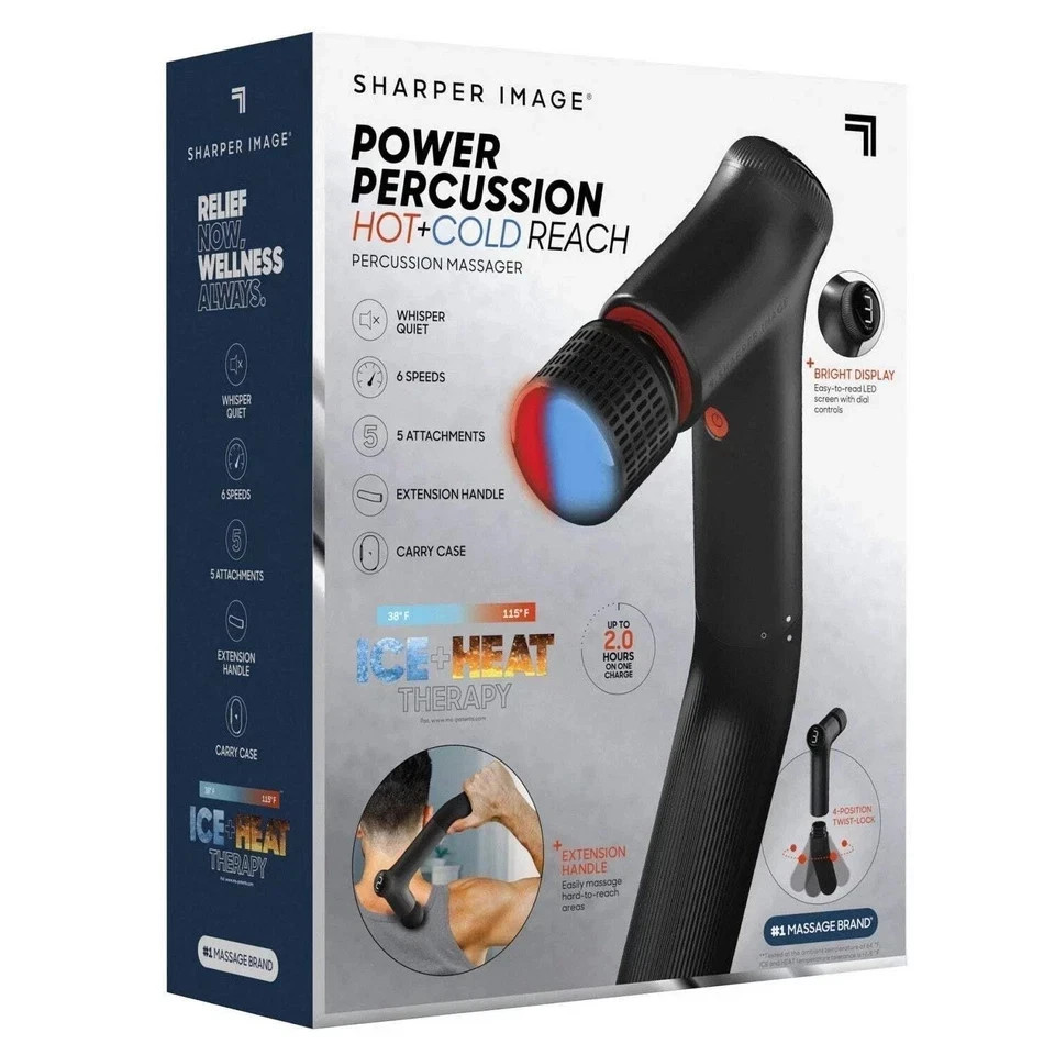Sharper Image Power Percussion Hot & Cold Reach Percussion Massager