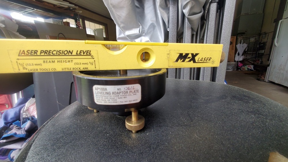 M-X precision laser level and leveling plate