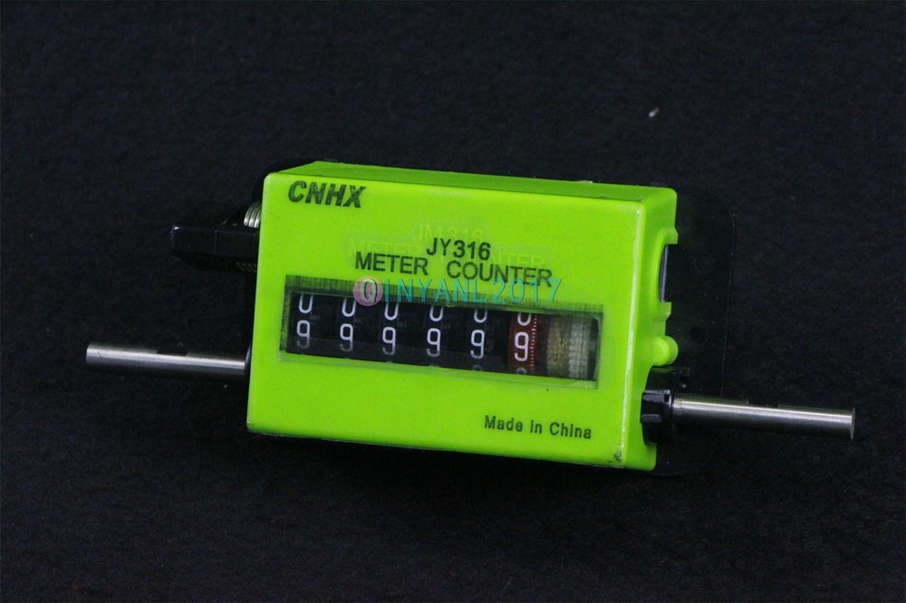 1PC JY316 6-Digit Mechanical Yard Counter Length Counter Rolling Wheel Decoder