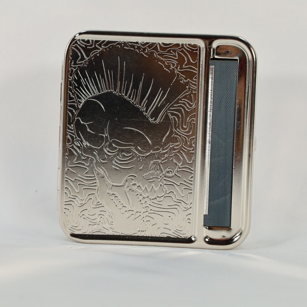 70mm Metal Cigarette Rolling Box With Etched Design- Mechanical & Storage New