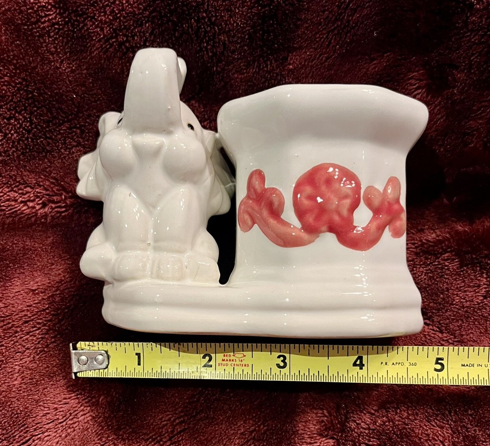 Glazed ceramic elephant planter