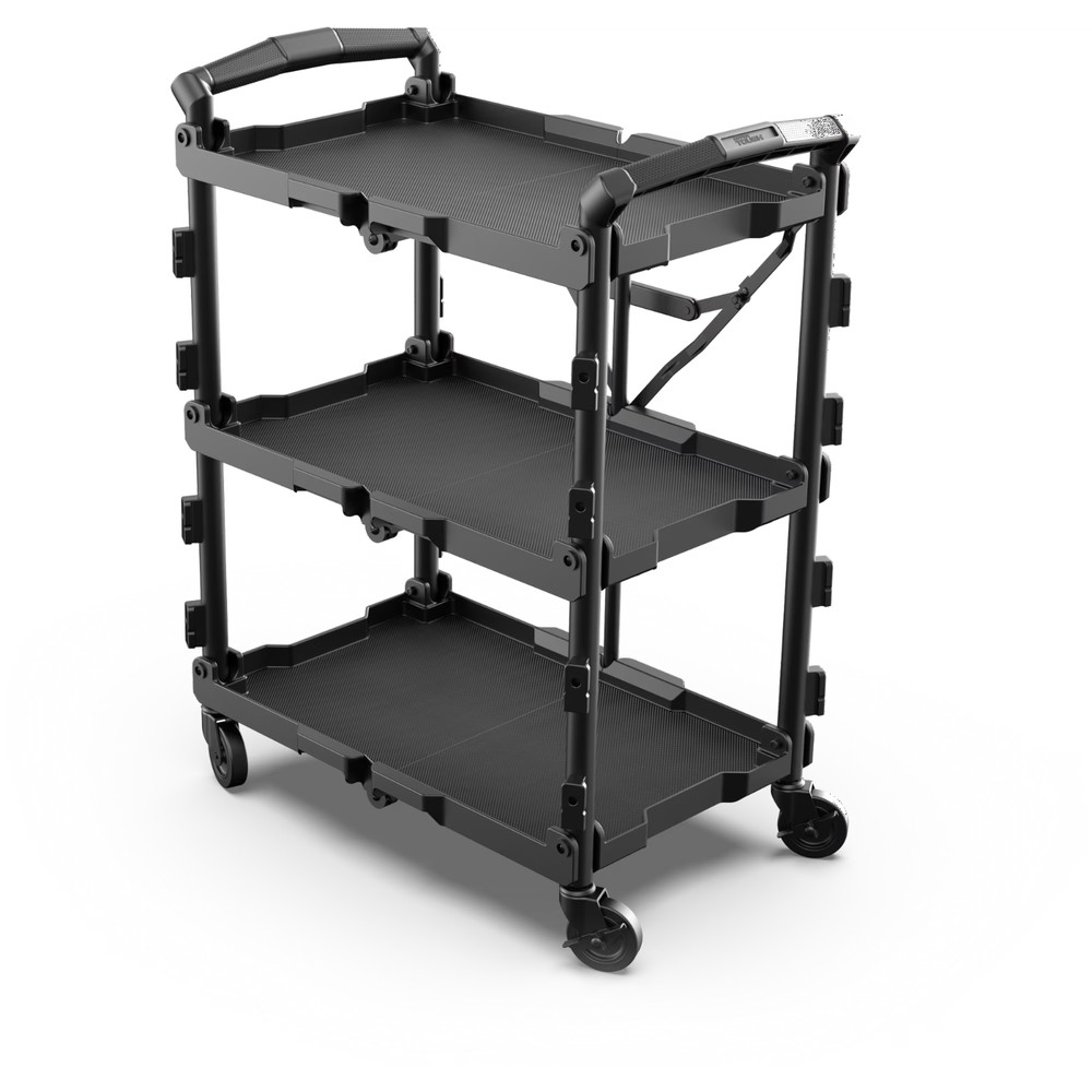 Hyper Tough Hyper Stack New Foldable Collapsible Utility Cart, Black