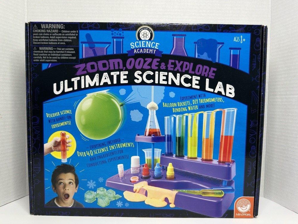 Mindware Science Academy Ultimate Science Lab: Zoom, Ooze, & Explore Experiments