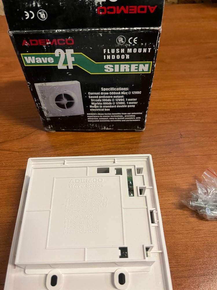 Ademco Wave 2F Flush Mount Indoor Siren