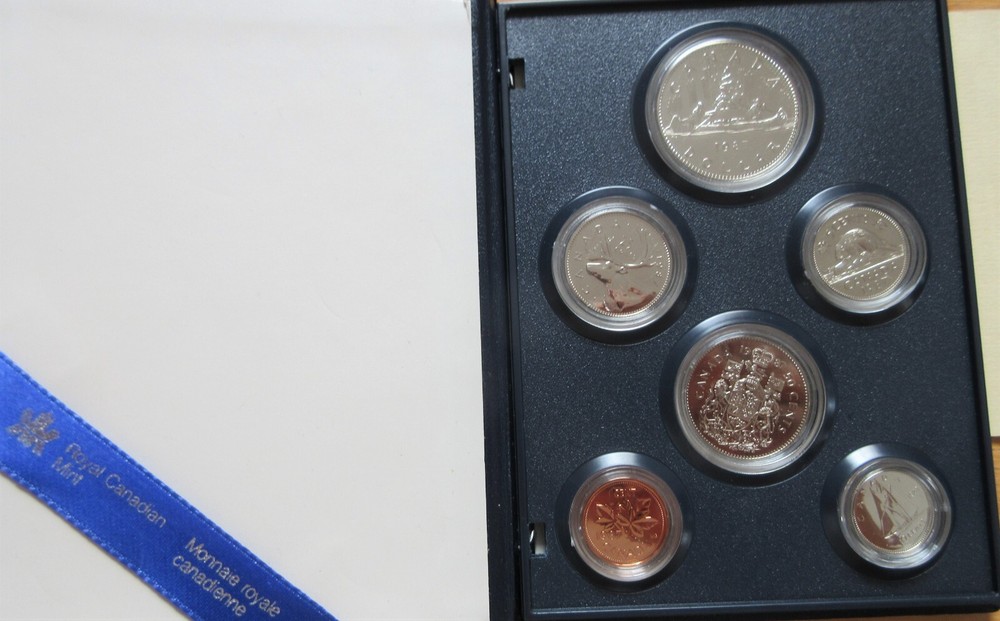 1987 Canada Specimen Set 6 Coins Cent to One Dollar Mint Set. UNC