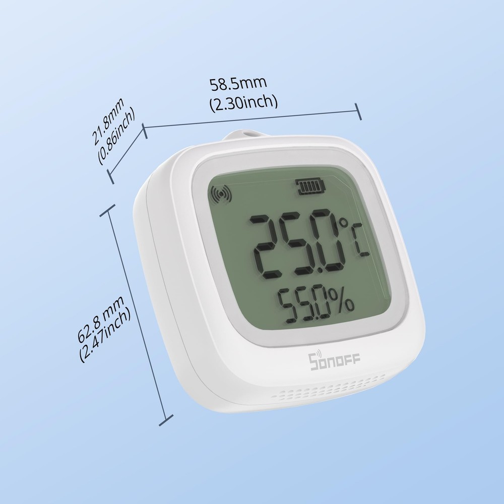 SNZB-02WD IP65 Zigbee LCD Smart Temperature Humidity Sensor, Waterproof for G...