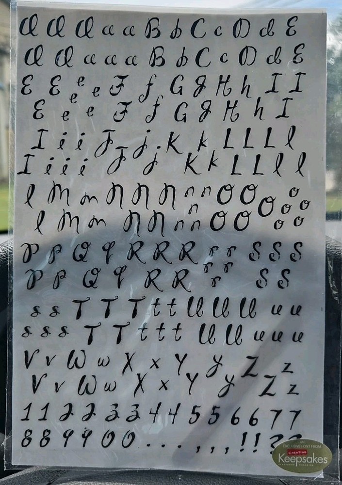 Creating Keepsakes Rub-On Transfer Alphabet