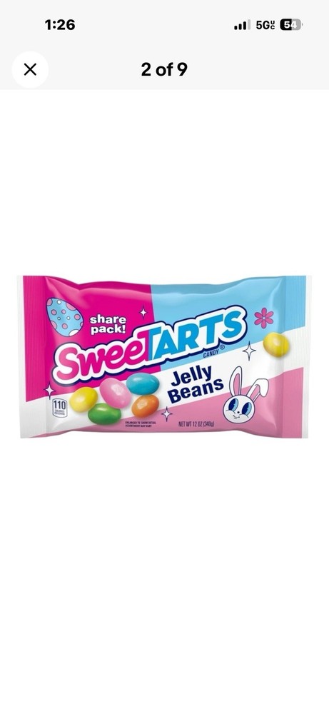 Jelly Beans 12oz Bag SWEETARTS Share Pack Easter Candy Cherry + Orange + Grape