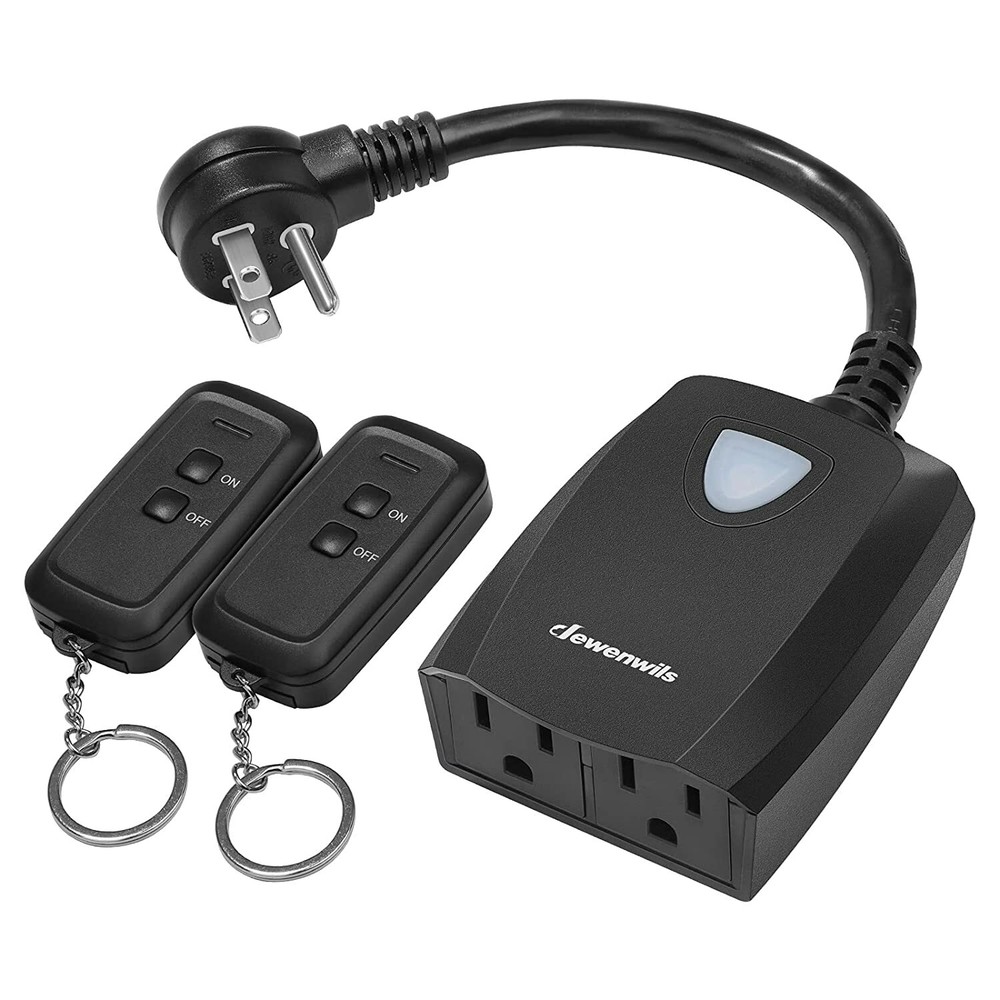 DEWENWILS Outdoor Remote Control Outlet Programmable and Expandable Wireless
