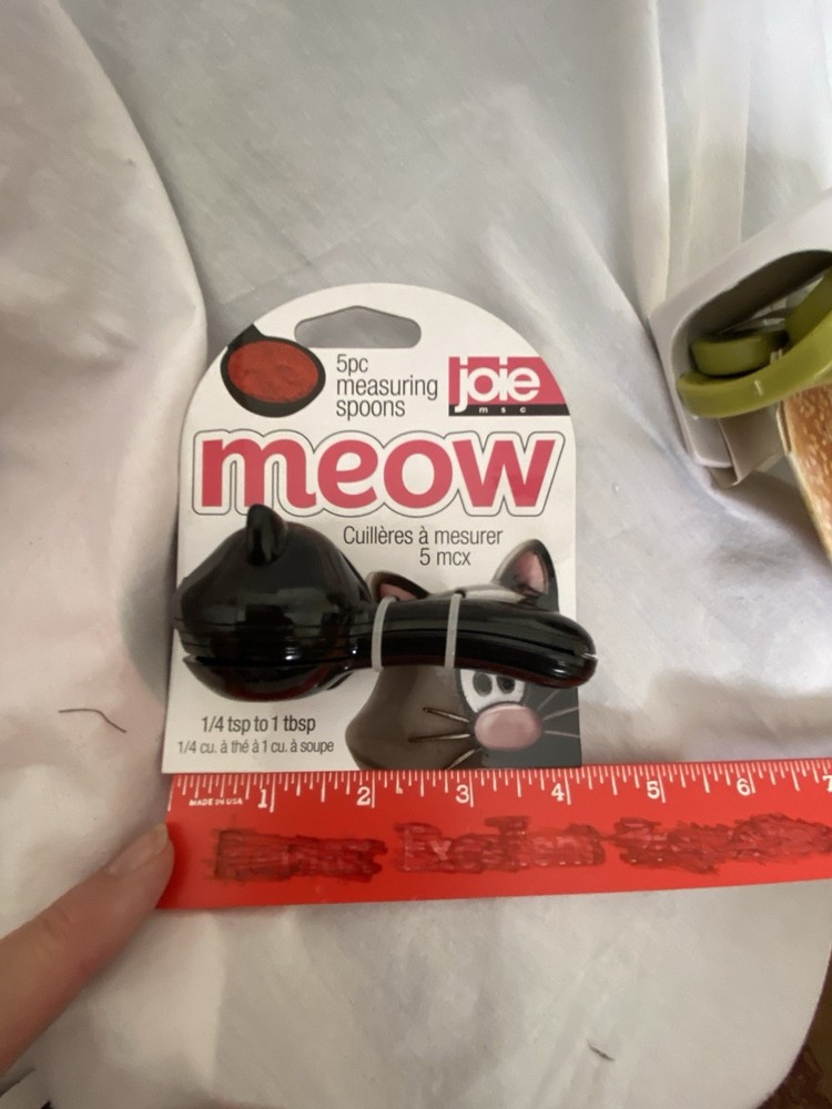 Meow 5 Piece Measuring Spoons Black