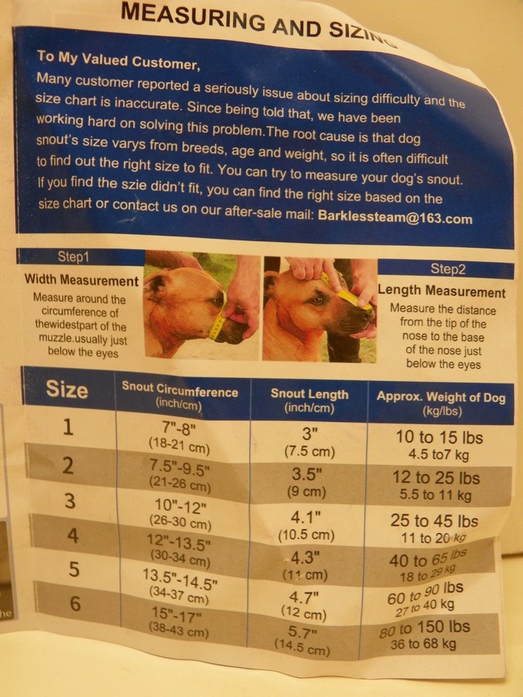 Barkless Silicone Basket Dog Muzzle size 3