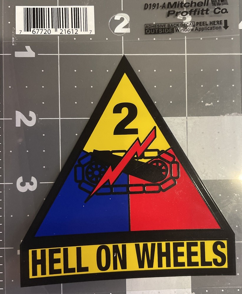 Decal 2nd Armor Division - Hell On Wheels New