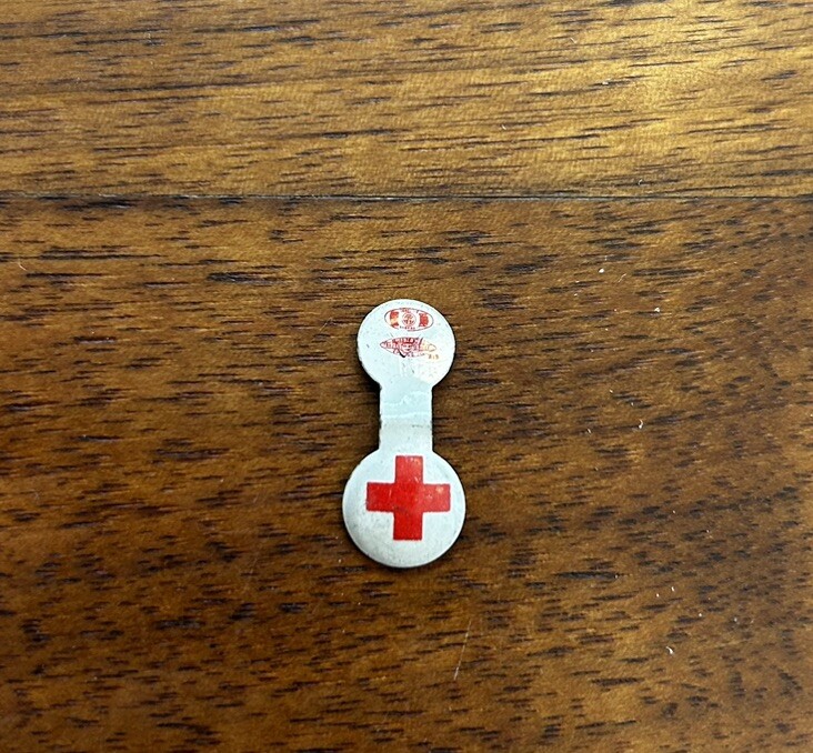 American Red Cross Tiny Fold Tab Button