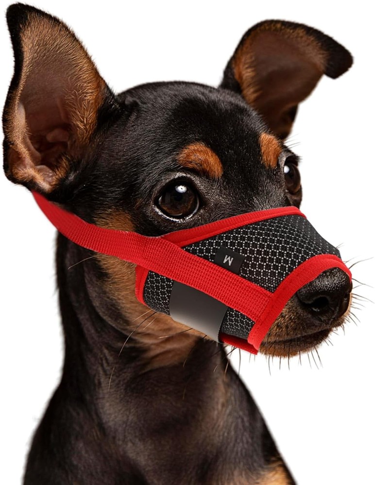 Soft Nylon Muzzle Breathable Mesh Fabric Muzzle Small Dogs Orange)