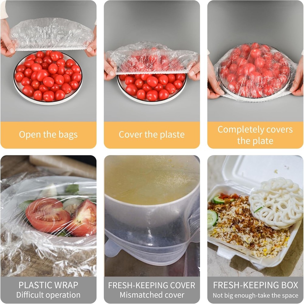 200 Bowl Covers Shower Caps for Sourdough Bread Proofing Large Elastic Reusable
