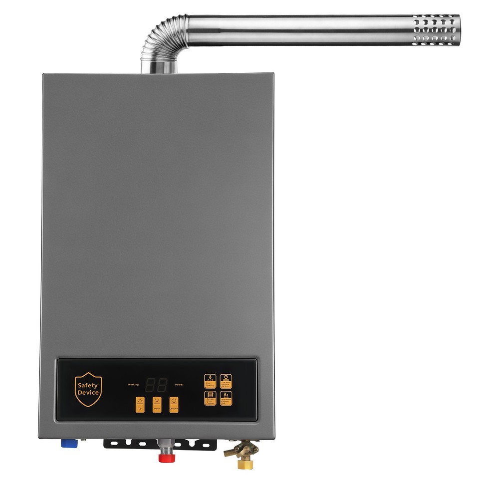 Propane Gas Water Heater 3.6 GPM 80,000 BTU 24KW On Demand Indoor 110V Black