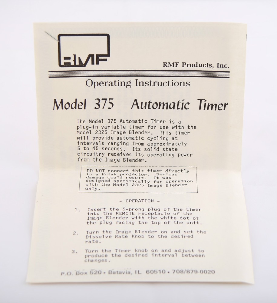 RMF Automatic Timer Model 375