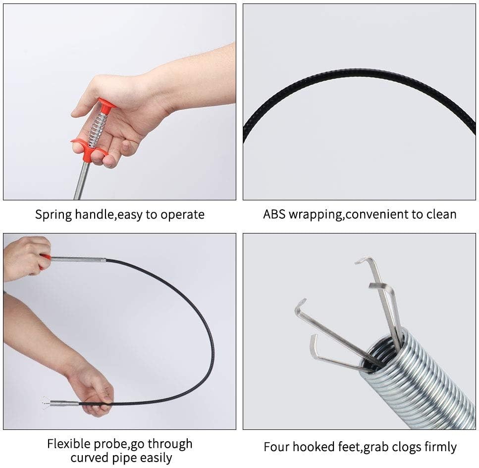 Versatile 63-Inch Flexible Grabber Tool: Remove Clogs with Precision and Ease