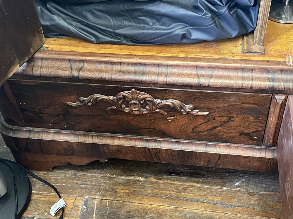 Large Walnut Wood Armoire Closet