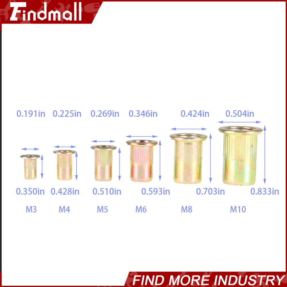 Findmall 900 Piece Rivet Gun Nuts Tool High Quality Thread Setting Nutsert Tool