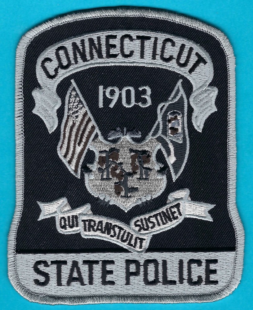 CONNECTICUT STATE POLICE TACTICAL PATCH GRAY
